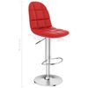 vidaXL Banco de bar couro artificial vermelho tinto