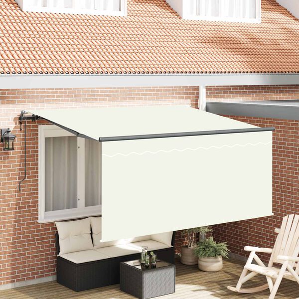 vidaXL Toldo Retr&aacute;til Creme 300 x 200 cm tecido