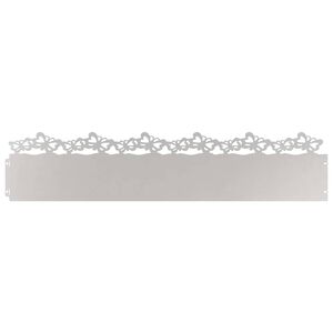 vidaXL Delimitadores de relvado 10 unid. 103 x 0,05 x 22 cm Prateado