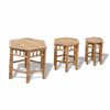 vidaXL Bancos de jardim 3 pcs bambu