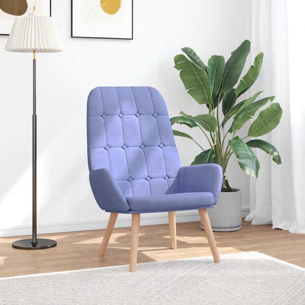 vidaXL Cadeira de descanso tecido azul ganga