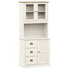 vidaXL Arm&aacute;rio alto VIGO 78x40x175 cm madeira de pinho maci&ccedil;a branco