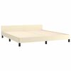 vidaXL Estrutura de cama c/ cabeceira couro artificial 180x200cm creme