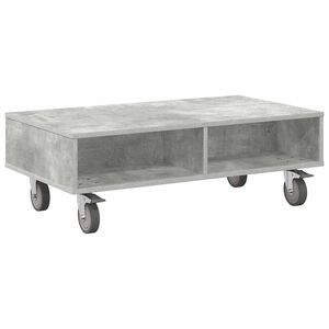 vidaXL Mesa Lateral com Rodas Cinzento 90 x 50 x 30 cm