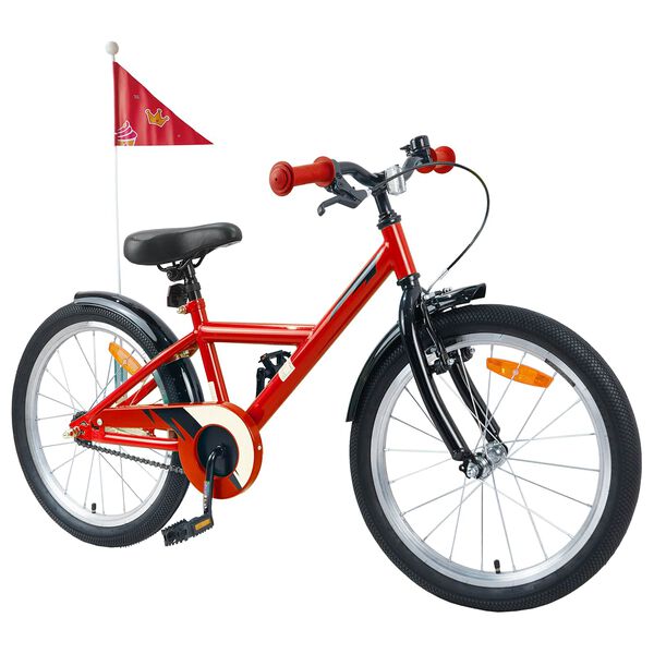 vidaXL Bicicleta Infantil 18 Polegadas para 5-7 anos Vermelho