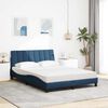 vidaXL Cama com colch&atilde;o Hanko 140x190 cm tecido azul