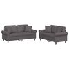 vidaXL 2 pcs conjunto de sof&aacute;s com almofadas couro artificial cinzento