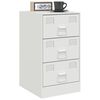 vidaXL Mesa de cabeceira 34,5x39x62 cm aço branco