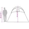 vidaXL Tenda familiar cúpula para 6 pessoas impermeável cinza/laranja