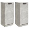 vidaXL Aparadores 2 pcs 30x30x70 cm madeira processada cinza cimento