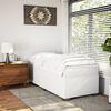 vidaXL Cama com molas/colchão 90x190 cm couro artificial branco