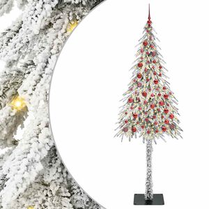 vidaXL &Aacute;rvore de Natal com 300 LEDs com suporte Branco 210 cm PE e A&ccedil;o