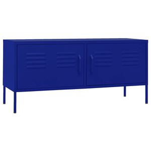vidaXL M&oacute;vel de TV a&ccedil;o 105x35x50 cm azul-marinho