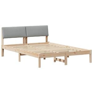vidaXL Estrutura da cama Marrom e cinza claro 160 x 200 cm