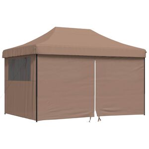 vidaXL Tenda de Festa Castanho 292 x 440 x 315 cm Tecido Oxford