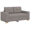 vidaXL Sof&aacute; de dois lugares na cor taupe, 160x77x82 cm, em tecido