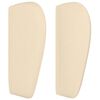 vidaXL Cabeceira de cama c/ abas tecido 163x23x78/88 cm creme