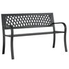 vidaXL Banco de jardim 120 cm a&ccedil;o preto