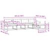 vidaXL Conjunto de Sof&aacute;s para Exterior 5 pcs Cinza Natural e Claro