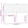 vidaXL Cabeceira de substitui&ccedil;&atilde;o 120 cm metal branco