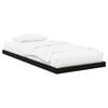 vidaXL Estrutura de cama de ch&atilde;o Carvalho Preto 90 x 200 cm