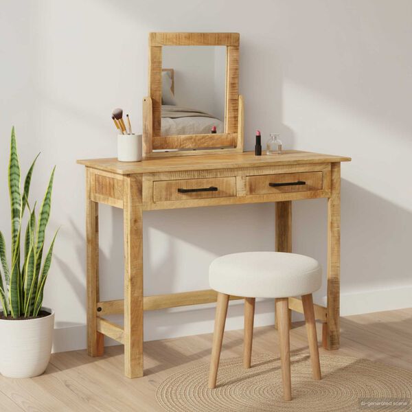 vidaXL Mesa de vestir com gaveta Castanho 100 x 40 x 120 cm