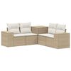 vidaXL Conjunto de Sof&aacute;s 5 unid. Bege e Branco Creme