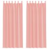 vidaXL Cortinas de voile com bolsos para var&atilde;o 2 pcs rosa