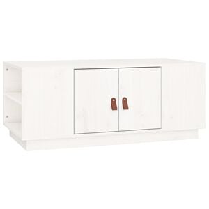 vidaXL Mesa de centro 100x50x41 cm pinho maci&ccedil;o branco