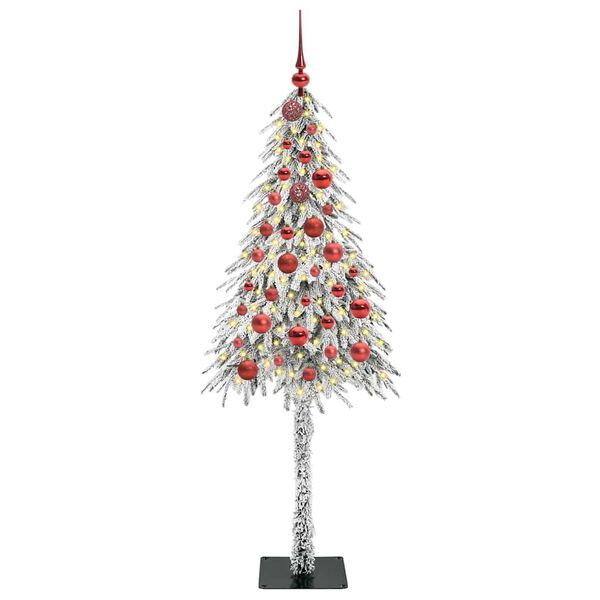 vidaXL Árvore de Natal com 150 LEDs com suporte Branco 150 cm PE e Aço