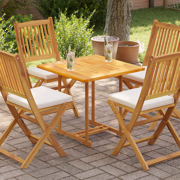 vidaXL Tampo de mesa 70x70x2,5 cm madeira de teca maci&ccedil;a