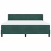 vidaXL Cama Box com colch&atilde;o Verde Escuro 200 x 180 cm Veludo