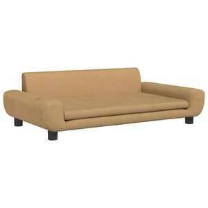 vidaXL Cama para c&atilde;es 100x54x33 cm veludo castanho