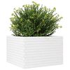 vidaXL Vaso/floreira de jardim 70x70x46 cm madeira pinho maciça branco