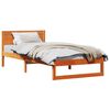 vidaXL Estrutura da Cama com cabeceira Marrom Cera 80 x 200 cm