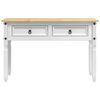 vidaXL Mesa de apoio com gaveta Branco 115 x 46 x 73 cm