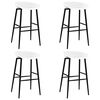 vidaXL 5 pcs conjunto de bar branco