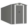 vidaXL Abrigo de jardim 192x523x223 cm a&ccedil;o galvanizado cinzento-claro