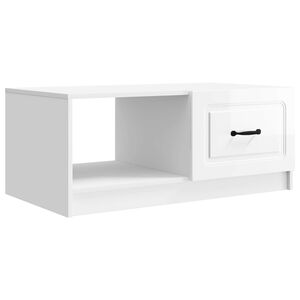 vidaXL Mesa de centro Branco Brilhante 90 x 50 x 37 cm