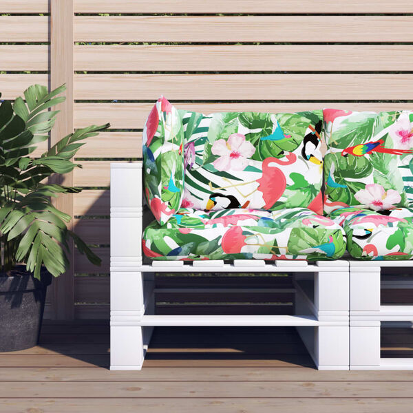 vidaXL Almofad&otilde;es p/ m&oacute;veis de paletes 3 pcs tecido oxford multicor