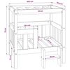 vidaXL Cama para c&atilde;es 65,5x50,5x70 cm madeira de pinho maci&ccedil;a branco