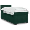 vidaXL Cama com molas/colch&atilde;o 90x200 cm veludo verde-escuro