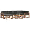 vidaXL Conjunto de Sof&aacute;s para Exterior 7 pcs Natural e Antracite