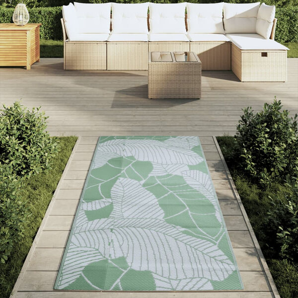 vidaXL Tapete de exterior 80x150 cm ARAKIL PP verde