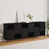 vidaXL Buffet 3 pcs Carvalho Preto 60 x 35 x 70 cm