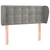 vidaXL Cabeceira de cama c/ abas veludo 93x23x78/88 cm cinzento-claro