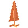 vidaXL &Aacute;rvore de Natal decorativa 120 cm pinho maci&ccedil;o castanho-mel