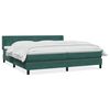 vidaXL Cama com molas/colch&atilde;o 180x210 cm veludo verde-escuro