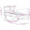 vidaXL Cama sem colch&atilde;o 100x200 cm madeira de pinho maci&ccedil;a