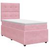 vidaXL Cama box spring com colch&atilde;o Rosa 80 x 200 cm Veludo